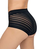 Leonisa Women's Lace Stripe Undetectable Classic Shaper Panty