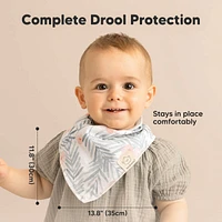 KeaBabies 8pk Organic Baby Bandana Bibs, Drool Bibs for Boy, Girl, Infant