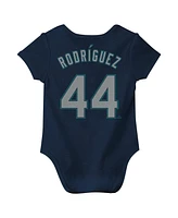 Nike Newborn Baby Boys and Girls Julio Rodriguez Navy Seattle Mariners Fuse Name Number Bodysuit