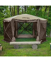 Clam Quick Set Pavilion Camper 12.5 x 12.5 Foot Outdoor Gazebo Canopy Shelter