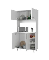 Fm Furniture Colorado Pantry Cabinet White