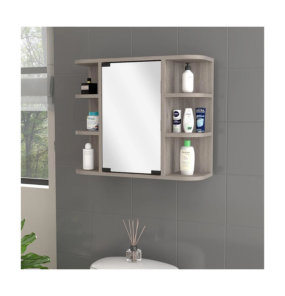 Fm Furniture Valdez Medicine Cabinet Light Gray