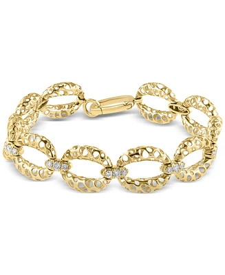 Effy Diamond Openwork Large Link Bracelet (1 ct. t.w.) in 14k Gold