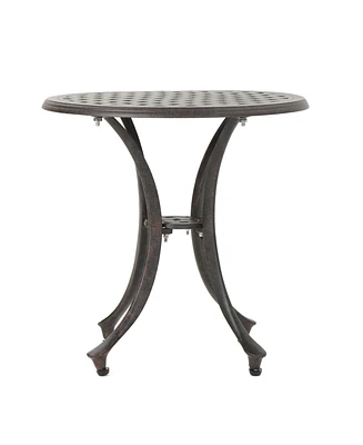 Simplie Fun Classic Bronze Cast Aluminum Side Table