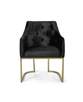 Simplie Fun Luxurious Modern Glam Accent Chair With Gold Accents