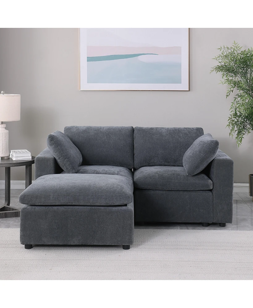 Simplie Fun Modular Sectional Sofa with Ottoman: Comfort, Style, and Flexibility