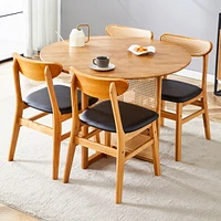 Solid Wood Dining Set: Table & Chairs for Home & Office