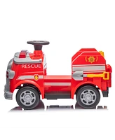 Streamdale Furniture Kids Fire Engine Ride-On: Interactive Play, Safety, and Education