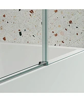 Streamdale Furniture Sliding Shower Door, 5/16" Tempered Glass, Polished Chrome, 56"-60"W x 74"H