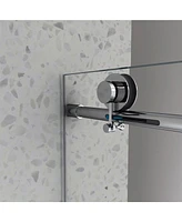 Streamdale Furniture Frameless Shower Door with Adjustable Soft-Close, 5/16" Tempered Glass