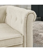 Elevated Dog Sofa Bed for Medium and Large Dogs, Beige