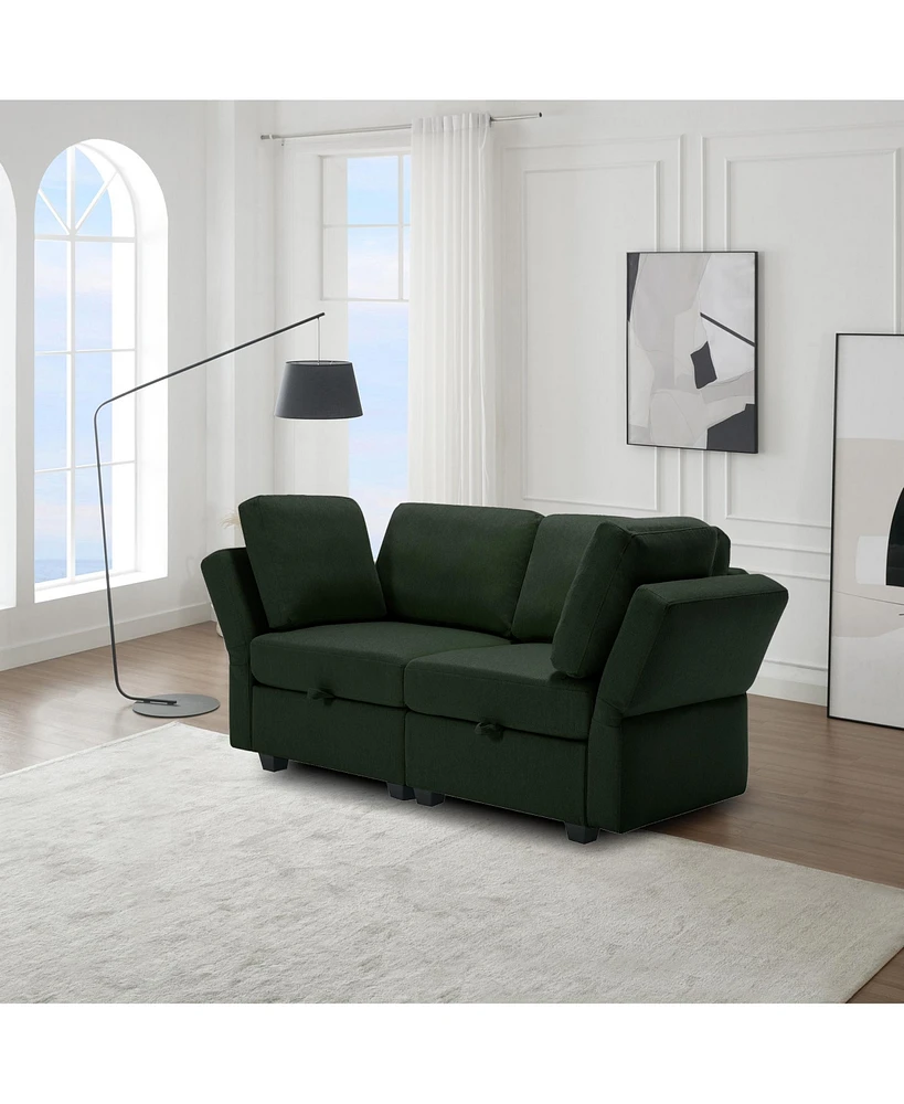 Simplie Fun Free Combinations Storage Functional Modular Sofa