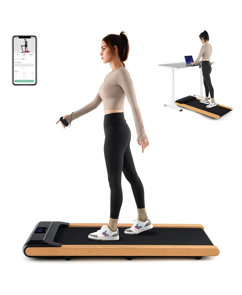 Costway 3-in-1 Walking Pad Under Desk Treadmill with Remote Smart App Control Led Display