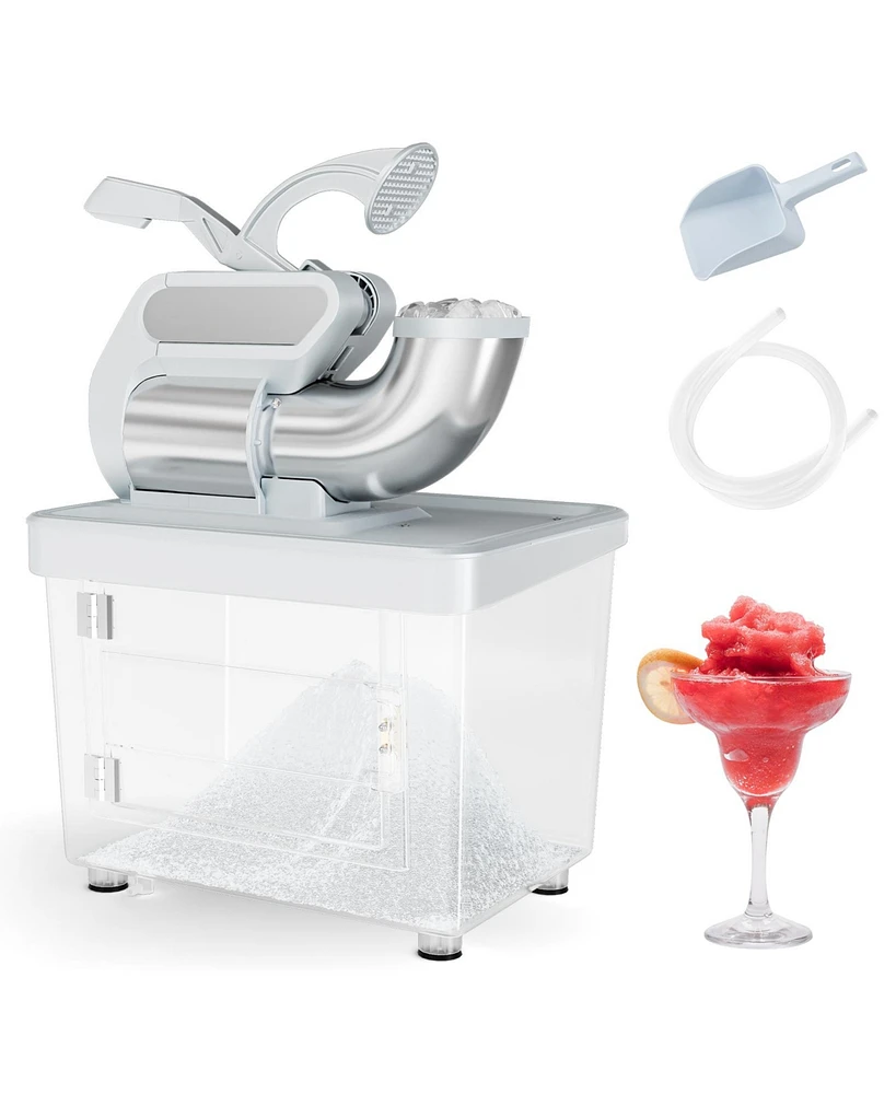 Slickblue 300W Commercial Ice Crusher with Dual Blades and Safety Switch-Grey