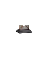 Tahoe Industrial Rustic Table Lamp 26" High with Table Top Dimmer Natural Slate Tan Rectangular Box Shade for Bedroom Living Room House Home Beds