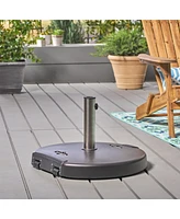 Mota Umbrella Base: 132 Lbs Concrete With Stainless Steel Collar