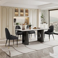 12mm Sintered Stone Dining Table with Carbon Steel Base