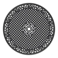 47" Round Cast Aluminum Patio Table with Umbrella Hole