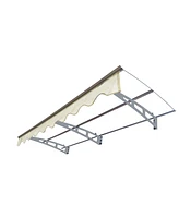 Streamdale Furniture Polycarbonate Door Awning with Aluminum Alloy Brackets