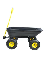 Simplie Fun Folding Poly Garden Dump Truck, 10" Pneumatic Tires, 300 lb Capacity