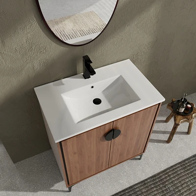 Streamdale Furniture 30" Bathroom Vanity Cabinet with Sink, Engineered Wood