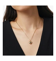 Ana Luisa Puffed Heart Necklace - Lev