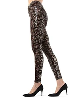 MeMoi Women's Vivacious Leopard Cropped Stretch Legging