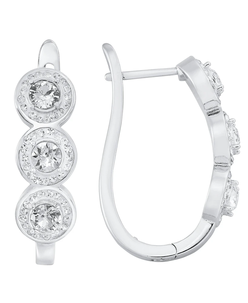 And Now This Clear Crystal Pave Hinged Hoop Earring