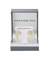 And Now This Clear Crystal Double Hoop Earring