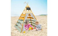 Slickblue Triangle Hideaway Playhouse with Removable Chalkboard for Indoor and Outdoor