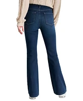 Dkny Jeans Women's High-Rise Flare-Leg Ankle