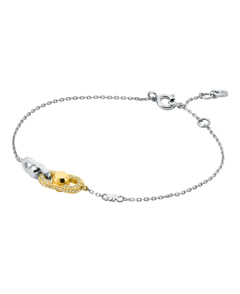 Michael Kors Two-Tone Sterling Silver Astor Link Chain Bracelet