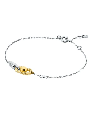 Michael Kors Two-Tone Sterling Silver Astor Link Chain Bracelet