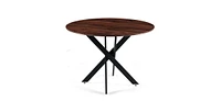 Streamdale Furniture 42" Mid-Century Dining Table with Round Mdf Top and Metal Legs