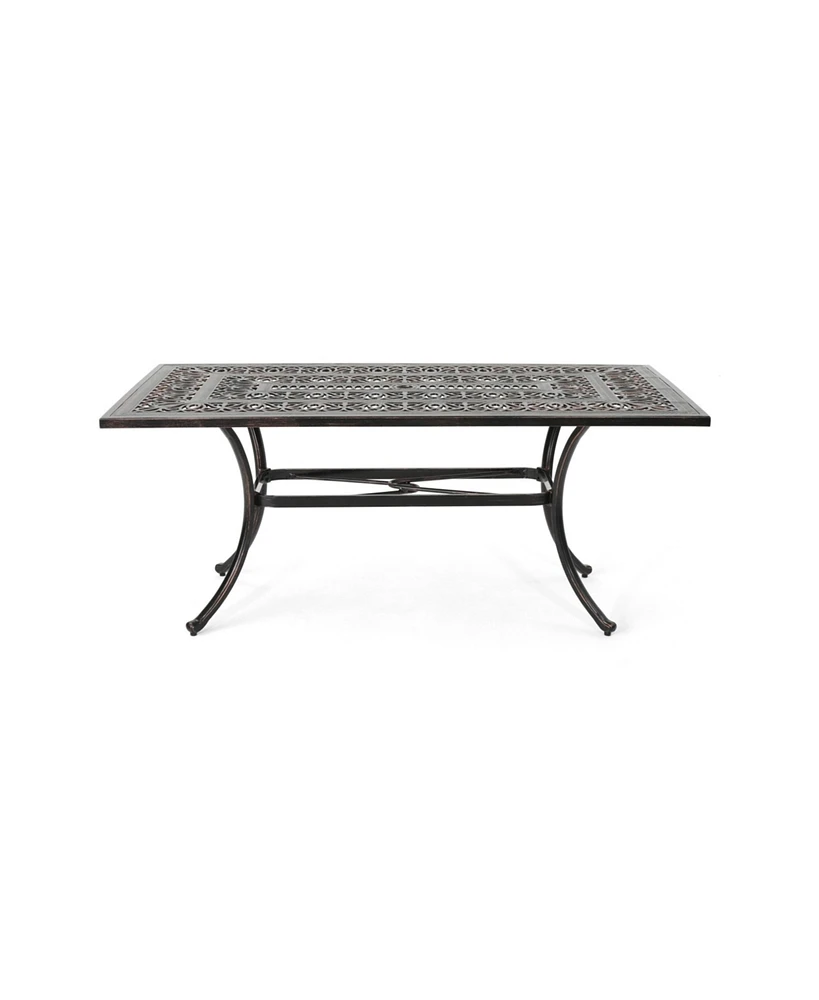 Simplie Fun Outdoor Cast Aluminum Rectangular Dining Table