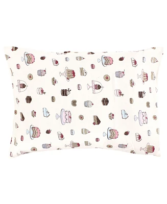 Hudson Baby Infant Girl Cotton Toddler Pillow Case, Sweet Bakery, One Size