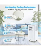 Costway 8000 Btu Portable Air Conditioner 3-in-1 Freestanding Air Cooler with Dehumidifier 5000 Btu(8000BTU Ashrae)