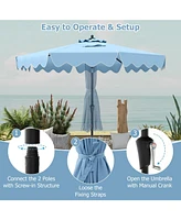 Slickblue Patio Umbrella with Crank Handle and Push Button Tilt