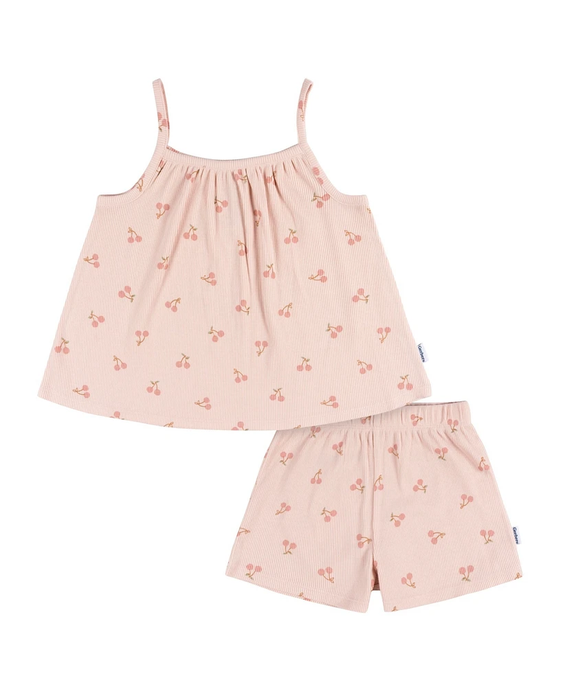 Gerber Toddler Girls Shirt and Shorts Set, 2 Piece