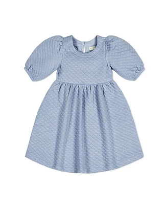 Hope & Henry Toddler Girls Quilted Puff Sleeve Dress