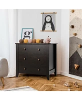 3 Drawer Dresser Chest of Drawers Bedside Table For Bedroom