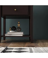 Slickblue Nightstand with Drawer and Storage Shelf for Bedroom Living Room