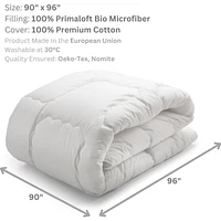 Luxe Collection European Hypoallergenic Down Alternative Bio Primaloft Comforter, King Size