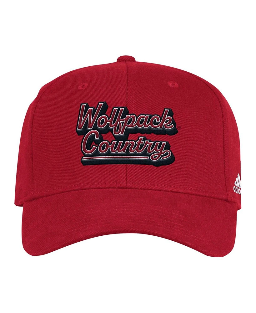 Adidas Men's Red Nc State Wolfpack Chant Flex Hat