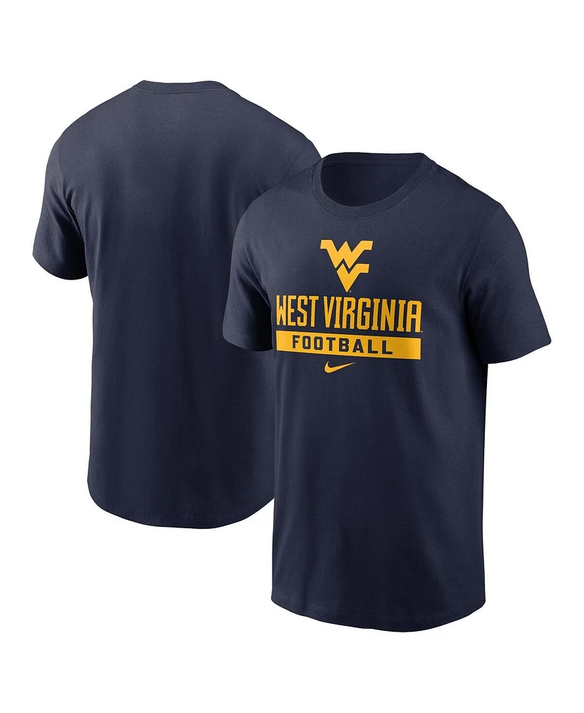 Nike Men's Navy West Virginia Mountaineers Football T-Shirt