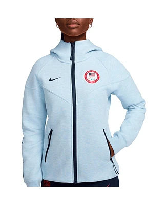 Nike Women's Blue U.s. Paralympics Media Collection Tech Fleece Full-Zip Jacket