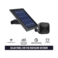 Wasserstein Solar Panel with Internal Battery Compatible with Blink Outdoor, Blink Xt and Blink XT2 Outdoor Camera (2 Pack, Black)