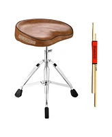 5 Core Drum Throne Padded Guitar Stool Height Adjustable Ergonomic Music Chair For Adults And Kids w Anti Slip Rubber Feet - Ds Ch Br Sdl