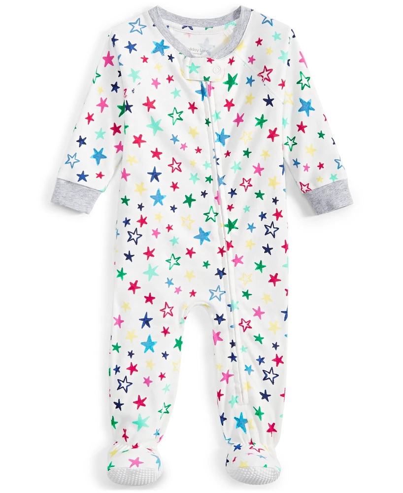 Holiday Lane Infant Star Cotton Matching Family Pajamas Onesie, Created for Macy's