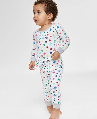 Family Pajamas Baby & Toddler Star Toss Cotton Snug-Fit Matching Holiday Set, Created for Macy's